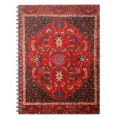 Rood Perzisch tapijt spiraal Notitieboek (Voorkant)