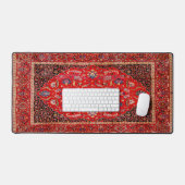 Rood Perzisch tapijt van Mashhad Desk Mat (Keyboard & Muis)