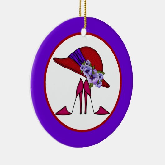 Rood Pet 2 Keramisch Ornament (Rechts)