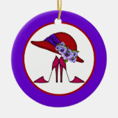 Rood Pet 2 Keramisch Ornament (Voorkant)