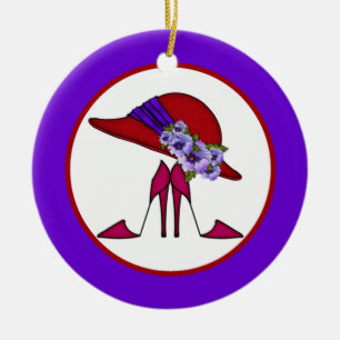 Rood Pet 2 Keramisch Ornament