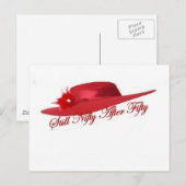 rood pet briefkaart (Voorkant / Achterkant)