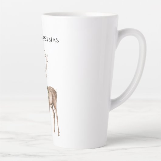 Rood Pet rendier kerst Latte Mok (Rechts)