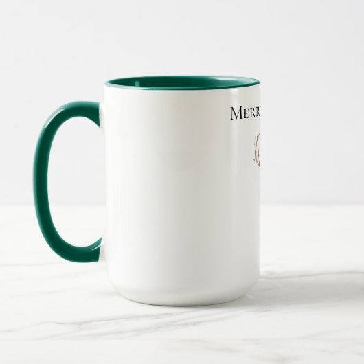 Rood Pet rendier kerst Mok (Links)