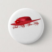 rood pet ronde button 5,7 cm (Voorkant)