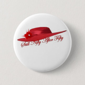 rood pet ronde button 5,7 cm