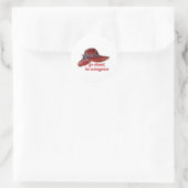 rood pet ronde sticker (Tas)
