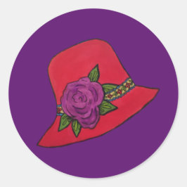 Rood Pet Ronde Sticker