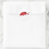 rood pet ronde sticker (Tas)