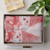 Rood Pet Sneeuwman Vakantie Tissue Papier (Geschenk)