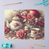  rood Pet Tea Party Tissuepapier (Craft)