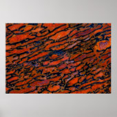 Rood Petrified dinosaur bone Poster (Voorkant)