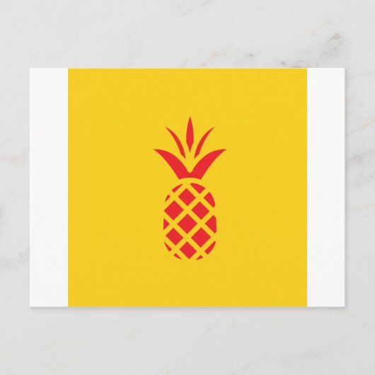 Rood Pine Apple in Geel. Briefkaart (Voorkant)