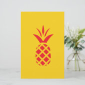 Rood Pine Apple in Geel. Briefpapier (Staand voorkant)