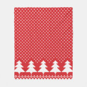 Rood pine Tree Sweater Knit Blanket Fleece Deken (Voorkant)