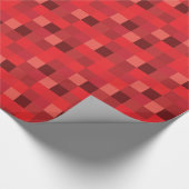Rood pixelaatpatroon cadeaupapier (Hoek)