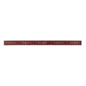 Rood Plaid Gepersonaliseerd Kerstcadeau Satijnen Lint (Voorkant)