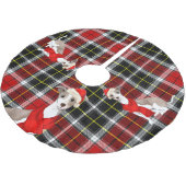 Rood Plaid met Italiaanse Greyhound Hond Christmas Kerstboom Rok (Gekanteld)