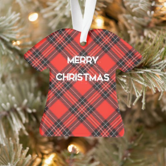 Rood plaid ornament (Boom)