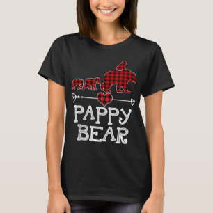 Rood Plaid Pappy Beer Bijpassende Familie Kerstavo T-shirt