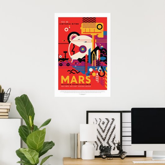  Rood Planet Mars Ruimtevaart Poster (Thuiskantoor)