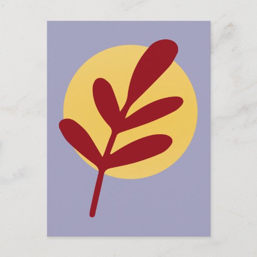 Rood Plant Gele Zon Feestdagenkaart (Voorkant)