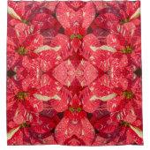 Rood plant Poinsettia Flower Douchegordijn (Voorkant)