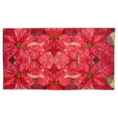 Rood plant Poinsettia Flower Kussensloop (Voorkant-Links)