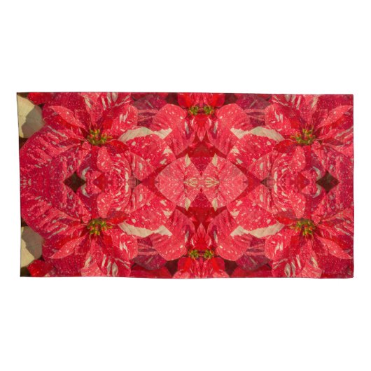 Rood plant Poinsettia Flower Kussensloop (Achterkant-Rechts)