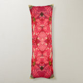 Rood plant Poinsettia Flower Lichaamskussen (Achterkant (Verticaal))