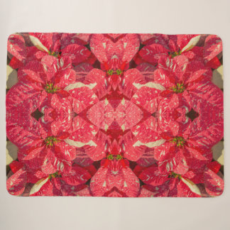 Rood plant Poinsettia Flower Sherpa Deken