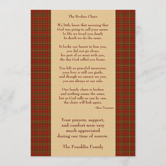 Rood-platenkaart met foto programmakaart (Achterkant)