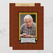 Rood-platenkaart met foto programmakaart (Voorkant / Achterkant)