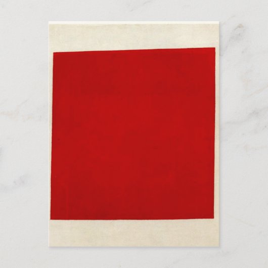 Rood plein door Kazimir Malevich Briefkaart (Voorkant)