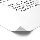 Rood Poinsettia Alfabet Kerst ZITKAART Poster (Hoek)