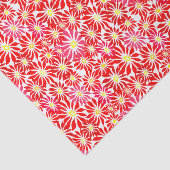 Rood Poinsettia Bloem Patroon Weefsel Papier (Detail)