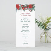 Rood Poinsettia Border Bouquet Menu (Staand voorkant)