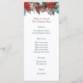 Rood Poinsettia Border Bouquet Menu