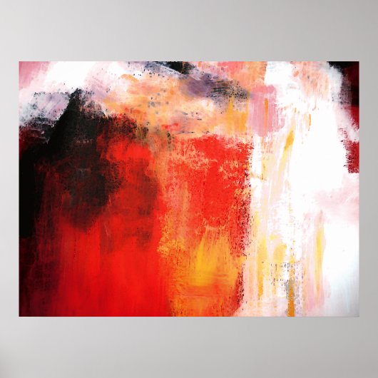 Rood Polar - Abstract Poster voor kunst (Voorkant)