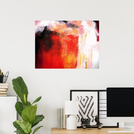 Rood Polar - Abstract Poster voor kunst (Thuiskantoor)