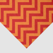 Rood, pompoen Oranje Grote Chevron ZigZag Pattern Tissuepapier (Detail)