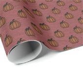 Rood pompoenpapier cadeaupapier (Rol Hoek)