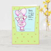 Rood Pools voor je "zool!" Verjaardag / vriendscha Kaart (Gele Bloem)