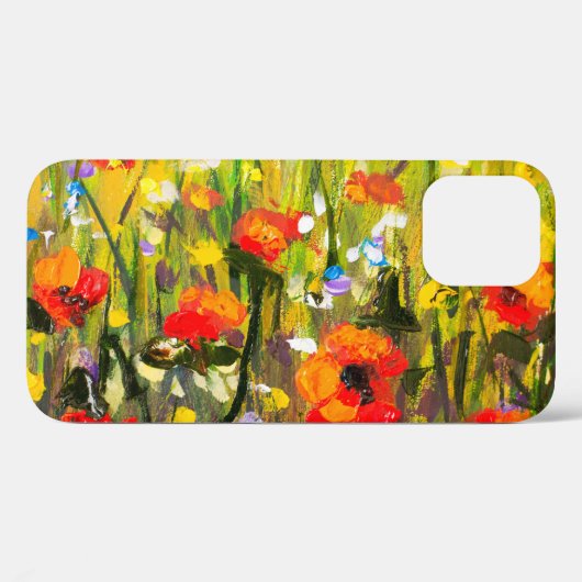 Rood Poppies veld Abstract schilderij Case-Mate iPhone Case (Achterkant (horizontaal))