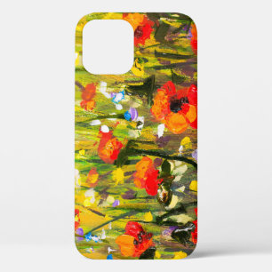 Rood Poppies veld Abstract schilderij Case-Mate iPhone Case