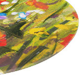 Rood Poppies veld Abstract schilderij Snijplank (Hoek)