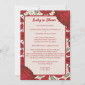 Rood Poppy Baby shower door Afstand Kaart (Voorkant)