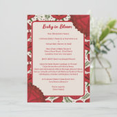 Rood Poppy Baby shower door Afstand Kaart (Staand voorkant)