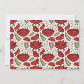 Rood Poppy Baby shower door Afstand Kaart (Achterkant)