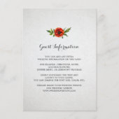 Rood Poppy bruiloft invoegen Kaart (Voorkant)